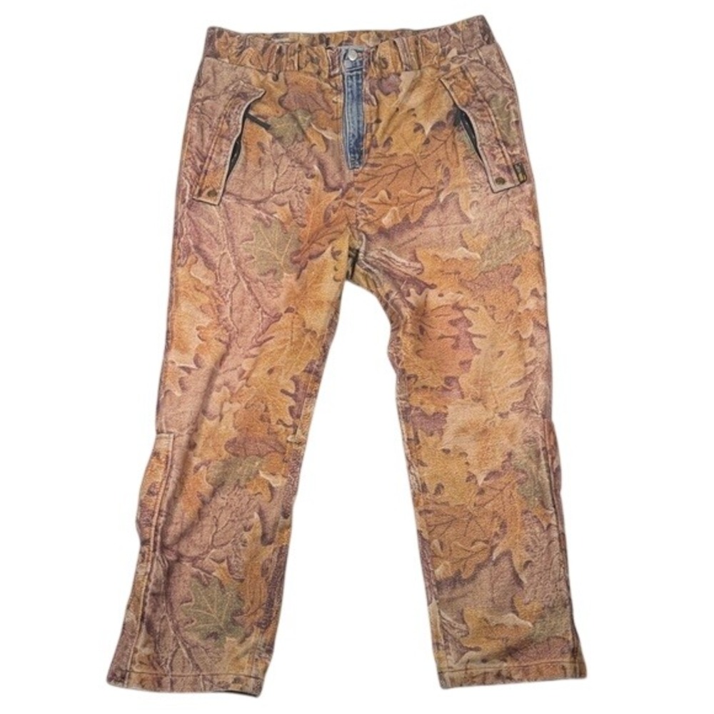 Whitewater Outdoors Gore-Tex Leaf Camo Hunting Pants Men Brown Fleece 1350 38x30